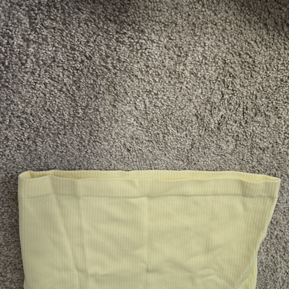 A New Day Women's Light Yellow Cropped Ribbed Tank Top - Picture 4 of 4